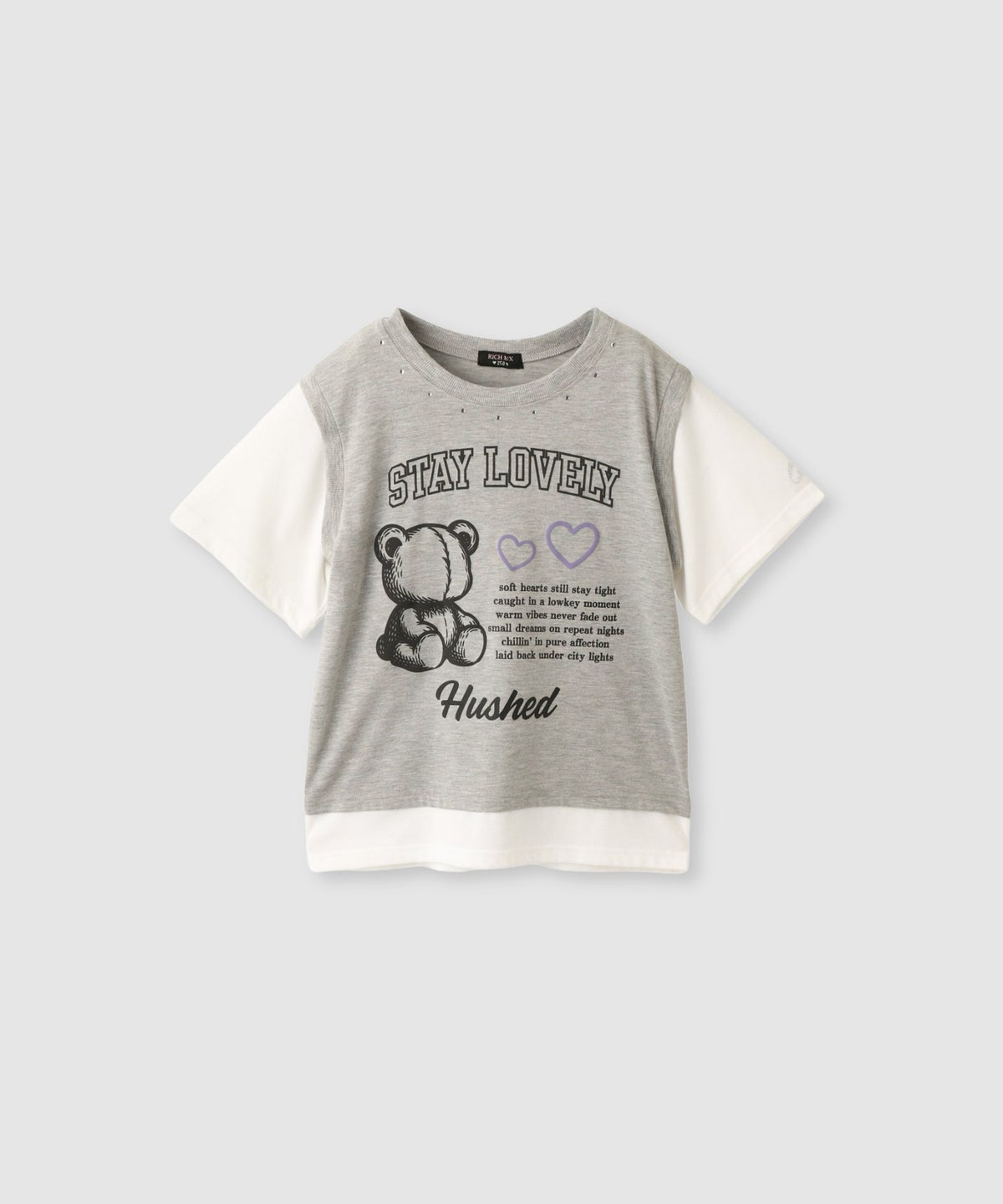 RICH MIX フェイクレイヤードベアグラフィックTシャツ キッズ メール便 対応商品