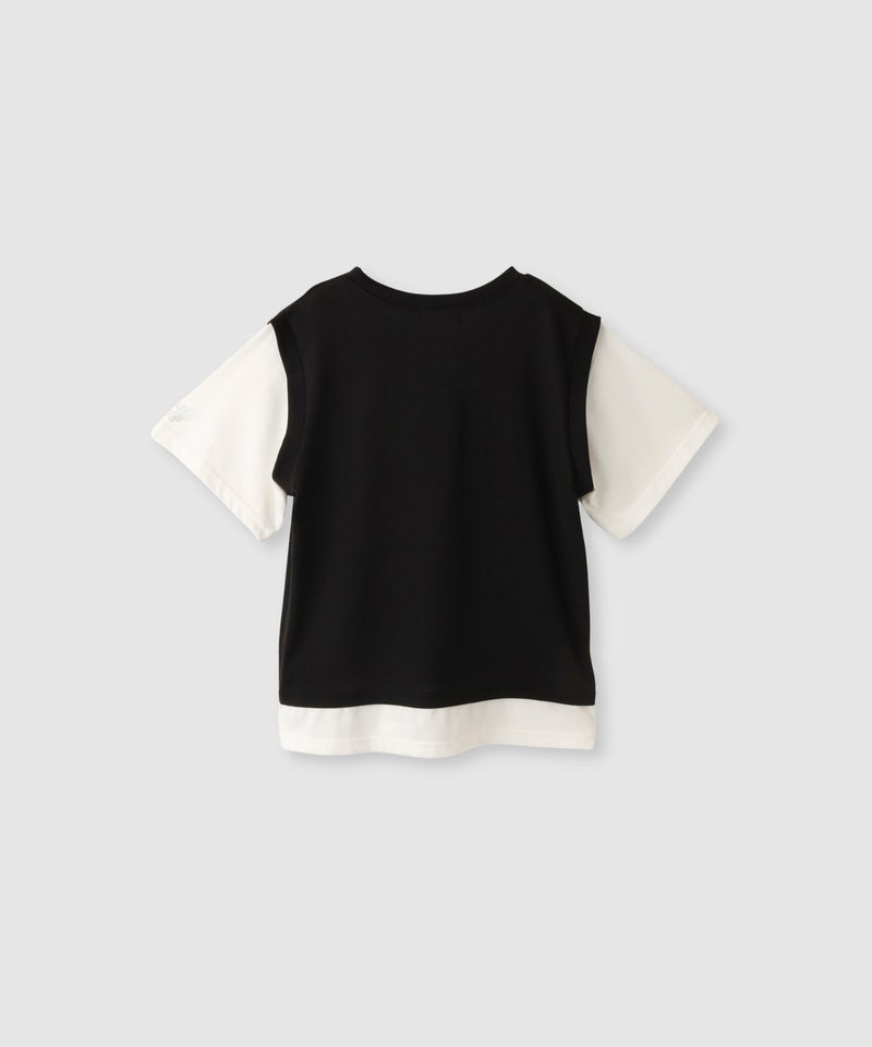 RICH MIX  フェイクレイヤードベアグラフィックTシャツ キッズ メール便 対応商品商品画像-3