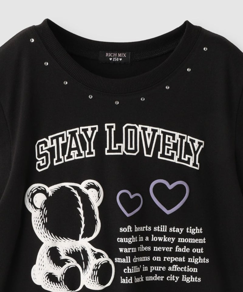 RICH MIX フェイクレイヤードベアグラフィックTシャツ キッズ メール便 対応商品商品画像-4