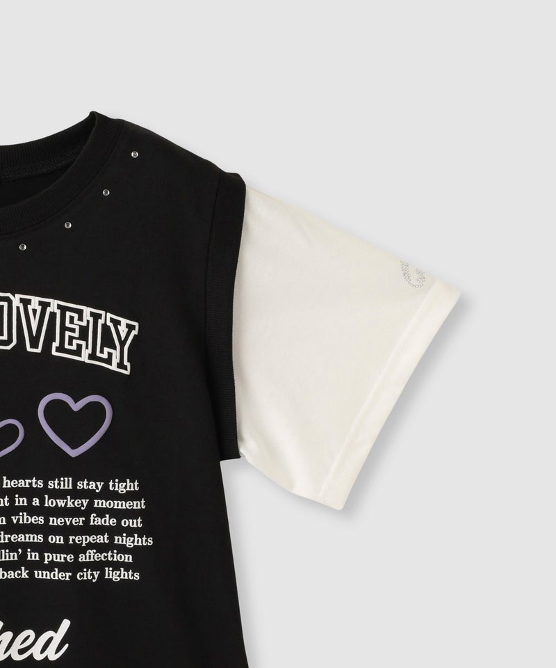 RICH MIX フェイクレイヤードベアグラフィックTシャツ キッズ メール便 対応商品商品画像-5