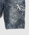 Norton ケミカルウォッシュ 刺しゅう&プリント 5分丈デニムショートパンツ メンズ商品サムネイル-7