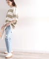 Classical Elf 《JaVa ジャバコラボ》綿100%、ワイドボーダーbigシルエットトップス商品サムネイル-11