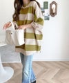 Classical Elf 《JaVa ジャバコラボ》綿100%、ワイドボーダーbigシルエットトップス商品サムネイル-18