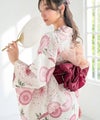 Classical Elf 浴衣２点セット。クラシカルモダンな滝流れ浴衣（滝流れ浴衣・帯）商品サムネイル-4