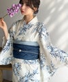 Classical Elf 浴衣2点セット。クラシカルモダンな滝流れ浴衣(滝流れ浴衣・帯)商品サムネイル-11