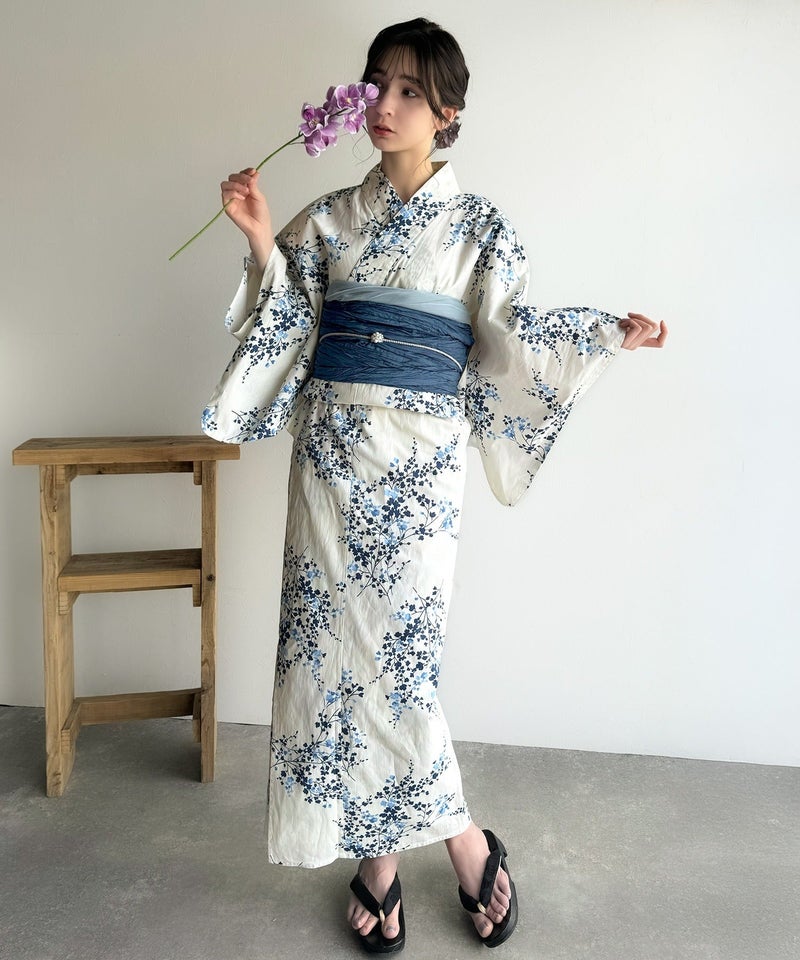 Classical Elf 浴衣２点セット。クラシカルモダンな滝流れ浴衣（滝流れ浴衣・帯）商品画像-12