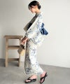 Classical Elf 浴衣2点セット。クラシカルモダンな滝流れ浴衣(滝流れ浴衣・帯)商品サムネイル-14