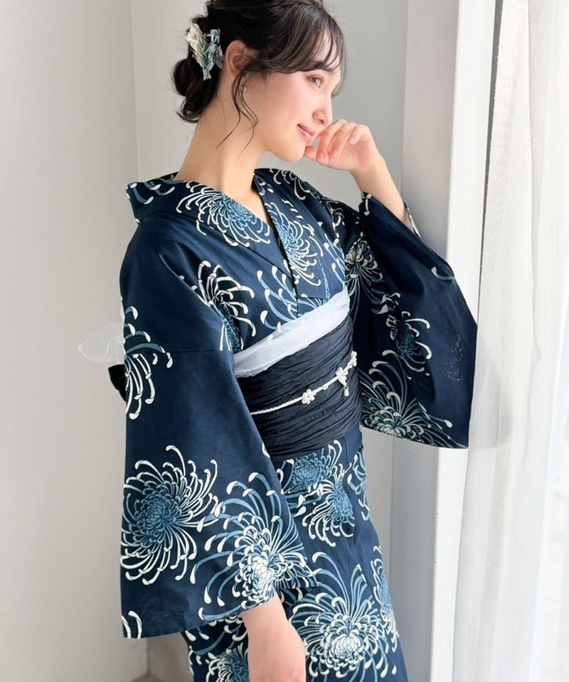 Classical Elf 浴衣２点セット。クラシカルモダンな滝流れ浴衣（滝流れ浴衣・帯）商品画像-18
