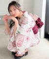 Classical Elf 浴衣2点セット。クラシカルモダンな滝流れ浴衣(滝流れ浴衣・帯)商品サムネイル-25