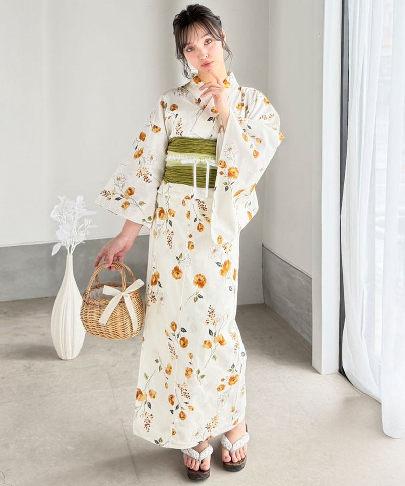 Classical Elf 浴衣2点セット。クラシカルモダンな滝流れ浴衣(滝流れ浴衣・帯)商品画像-26