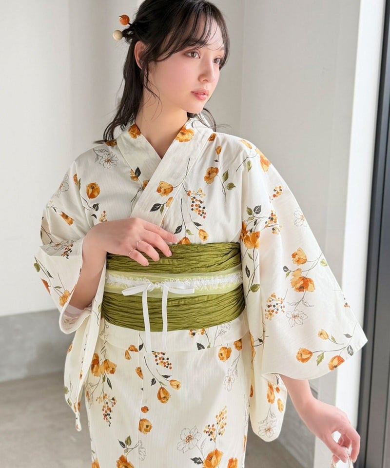 Classical Elf 浴衣2点セット。クラシカルモダンな滝流れ浴衣(滝流れ浴衣・帯)商品画像-30