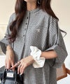 Classical Elf 【機能性素材】サラッと着こなす。胸刺繍入りポケットデザインロールアップサッカーワンピース（ロング丈）商品サムネイル-18