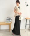 Classical Elf 【Classical Evon】楽ちんと上品は、欲張れる。 ニットベスト×プリーツカットストレートワンピース（セットアップ）商品サムネイル-4