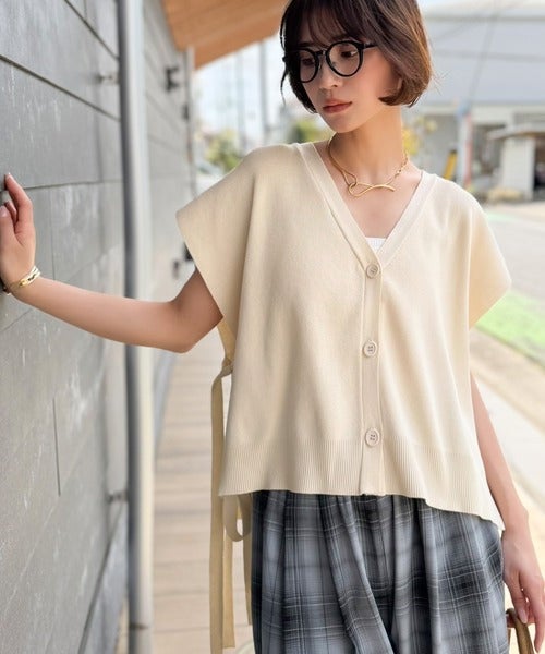 Classical Elf 【Classical Evon】楽ちんと上品は、欲張れる。 ニットベスト×プリーツカットストレートワンピース（セットアップ）商品画像-13