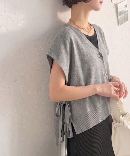 Classical Elf 【Classical Evon】楽ちんと上品は、欲張れる。 ニットベスト×プリーツカットストレートワンピース（セットアップ）商品画像-29