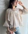 Classical Elf 上品な抜け感が◎シアーアシメフリルブラウス商品サムネイル-8