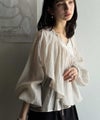 Classical Elf 上品な抜け感が◎シアーアシメフリルブラウス商品サムネイル-11