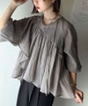Classical Elf 上品な抜け感が◎シアーアシメフリルブラウス商品サムネイル-25