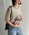 Classical Elf これ一枚で洗練スタイルの完成。キャミドッキングシアーブラウス（半袖）商品サムネイル-9