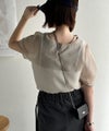 Classical Elf これ一枚で洗練スタイルの完成。キャミドッキングシアーブラウス(半袖)商品サムネイル-12