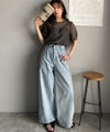 Classical Elf これ一枚で洗練スタイルの完成。キャミドッキングシアーブラウス(半袖)商品サムネイル-14