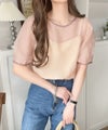 Classical Elf これ一枚で洗練スタイルの完成。キャミドッキングシアーブラウス（半袖）商品サムネイル-22