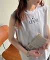 Classical Elf 春夏コーデの主役!シルケット胸元刺繍サイド裾スリット入りノースリーブカットソー商品サムネイル-7
