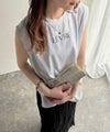 Classical Elf 春夏コーデの主役！シルケット胸元刺繍サイド裾スリット入りノースリーブカットソー商品サムネイル-10