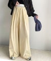 Classical Elf 快適大人エレガントスタイル。Wウエストイージーパンツ（ウエストストライプ柄）商品サムネイル-4