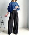 Classical Elf 快適大人エレガントスタイル。Wウエストイージーパンツ（ウエストストライプ柄）商品サムネイル-17