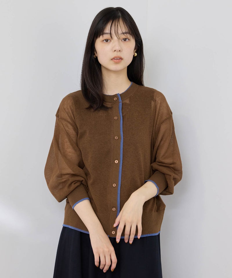 Free Nature シアーレイヤードデザインカーディガン レディース商品画像-4