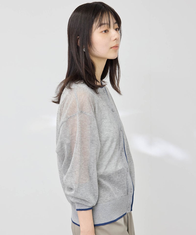 Free Nature  シアーレイヤードデザインカーディガン レディース商品画像-6