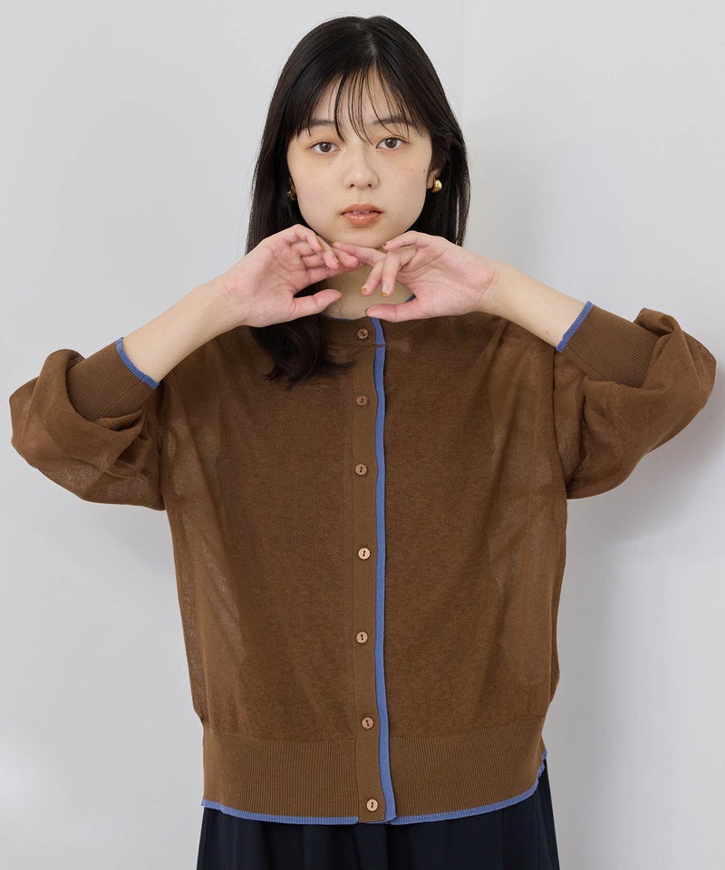 Free Nature シアーレイヤードデザインカーディガン レディース商品画像-12
