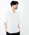 URBAN COLLECTION  楊柳スキッパーポロシャツ メンズ商品サムネイル-2