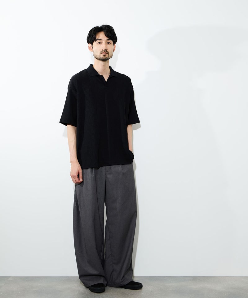 URBAN COLLECTION 楊柳スキッパーポロシャツ メンズ商品画像-8