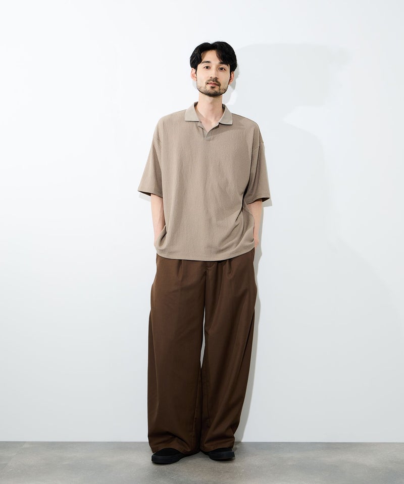 URBAN COLLECTION  楊柳スキッパーポロシャツ メンズ商品画像-14