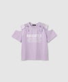 RICH MIX  肩あきチュール切り替えベルト付きロゴTシャツ キッズ メール便 対応商品商品サムネイル-2