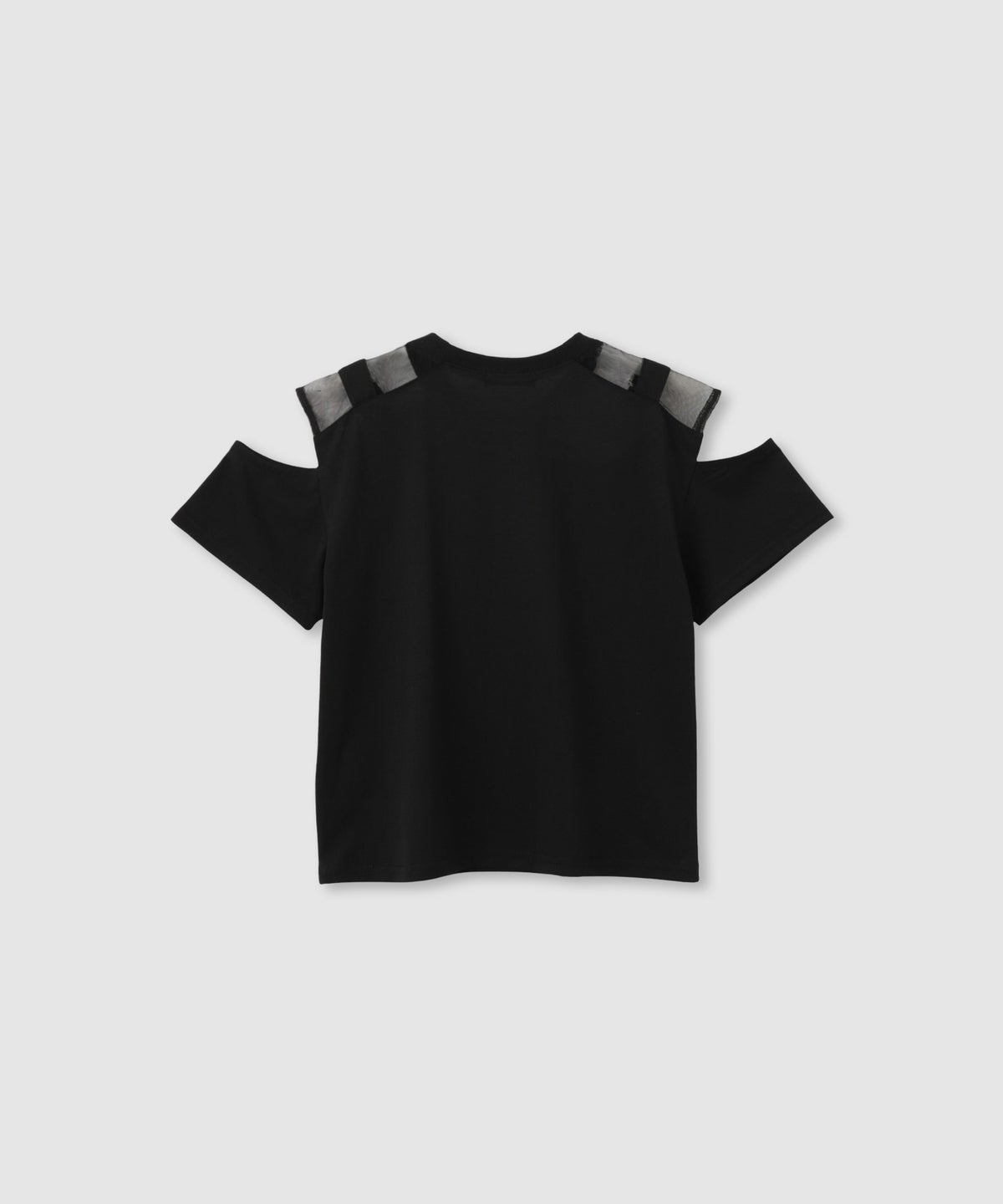 RICH MIX 肩あきチュール切り替えベルト付きロゴTシャツ キッズ メール便 対応商品