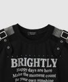 RICH MIX  肩あきチュール切り替えベルト付きロゴTシャツ キッズ メール便 対応商品商品サムネイル-4