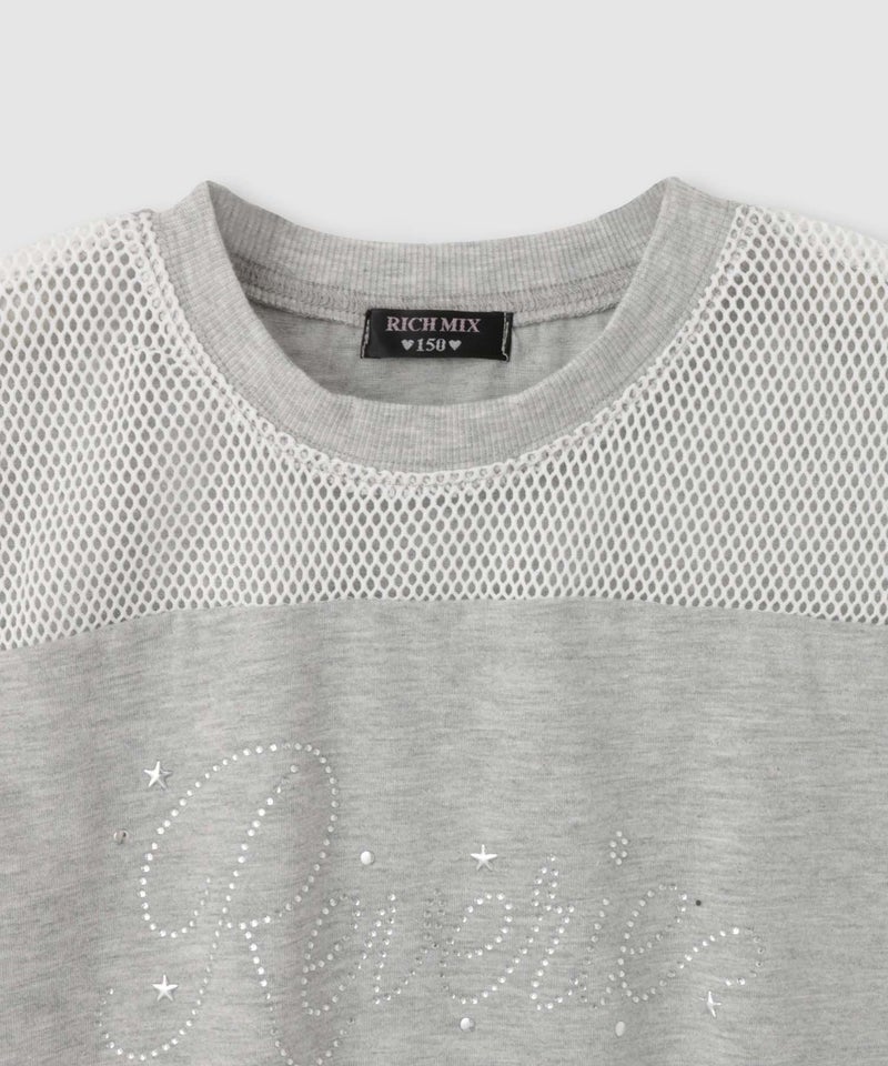 RICH MIX  肩メッシュ切替Tシャツ キッズ メール便 対応商品商品画像-4