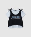 RICH MIX 肩リボンキャミソール×Tシャツ アンサンブル キッズ商品サムネイル-1
