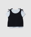 RICH MIX  肩リボンキャミソール×Tシャツ アンサンブル キッズ商品サムネイル-3