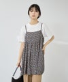 [期間限定価格]Free Nature  ギャザーキャミチュニック×Tシャツアンサンブル レディース商品サムネイル-2