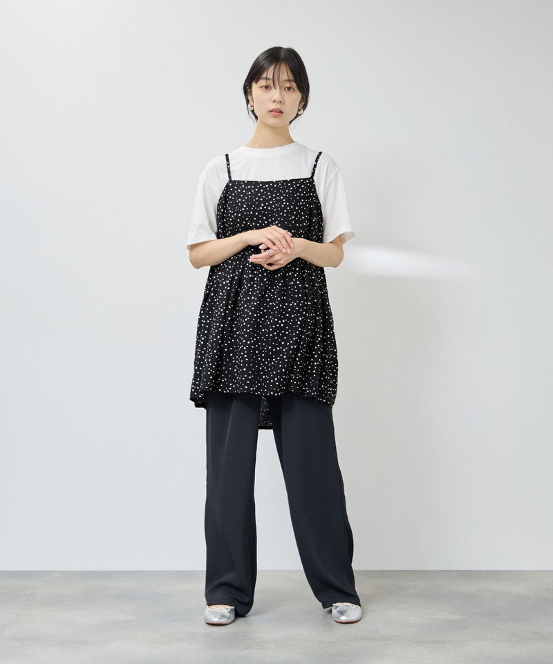 [期間限定価格]Free Nature  ギャザーキャミチュニック×Tシャツアンサンブル レディース商品画像-9