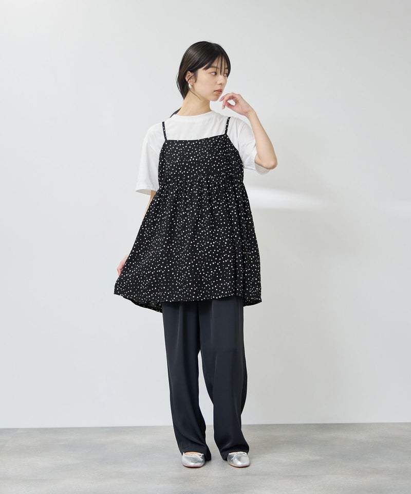 Free Nature ギャザーキャミチュニック×Tシャツアンサンブル レディース商品画像-10