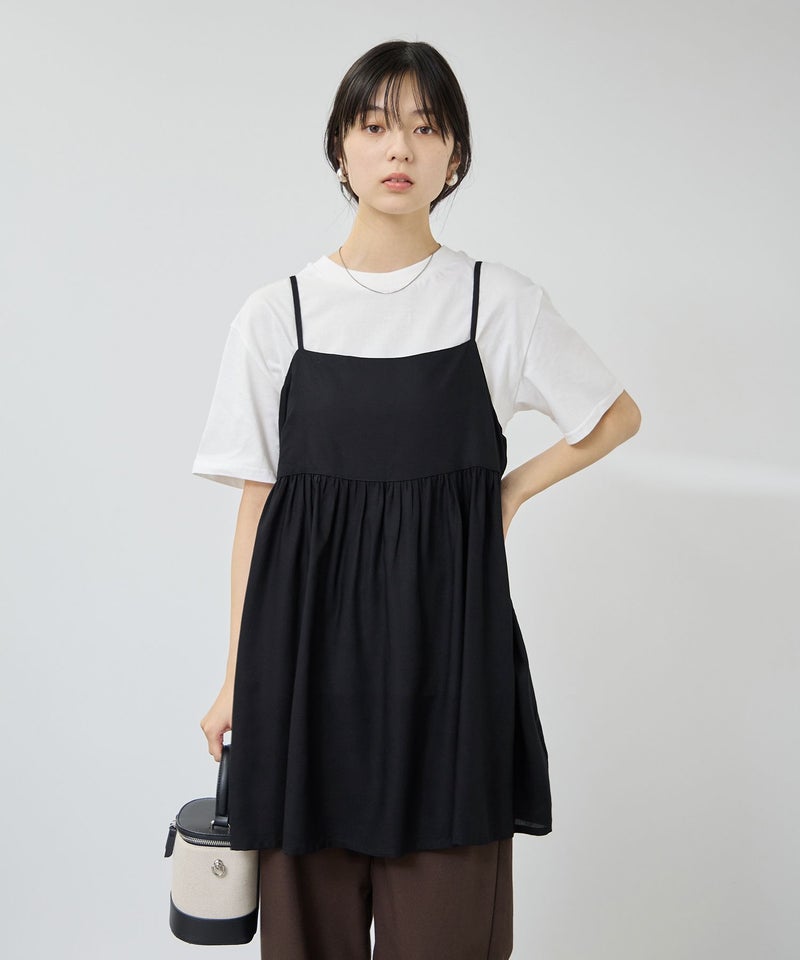 [期間限定価格]Free Nature  ギャザーキャミチュニック×Tシャツアンサンブル レディース商品画像-14
