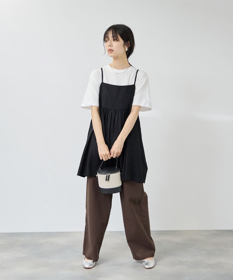[期間限定価格]Free Nature  ギャザーキャミチュニック×Tシャツアンサンブル レディース商品画像-15
