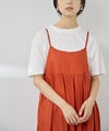 [期間限定価格]Free Nature  ギャザーワンピース×Tシャツ アンサンブル レディース商品サムネイル-4