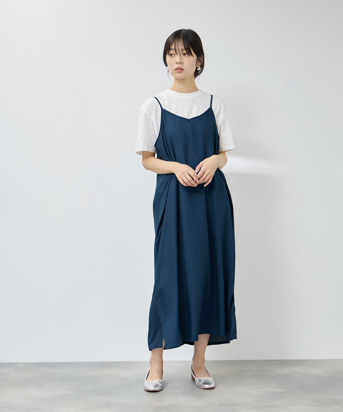 Free Nature キャミワンピース×Tシャツ アンサンブル レディース
