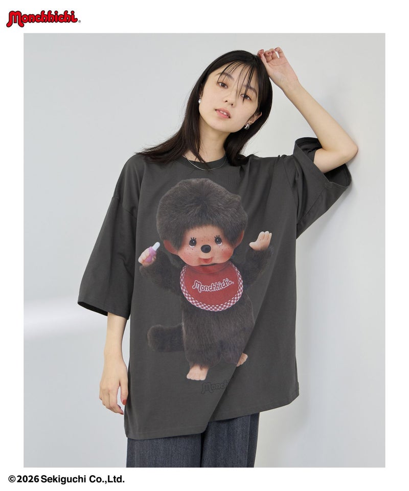 モンチッチ ルーズシルエットTシャツ アクリルキーホルダー付き レディース メール便 対応商品商品画像-11